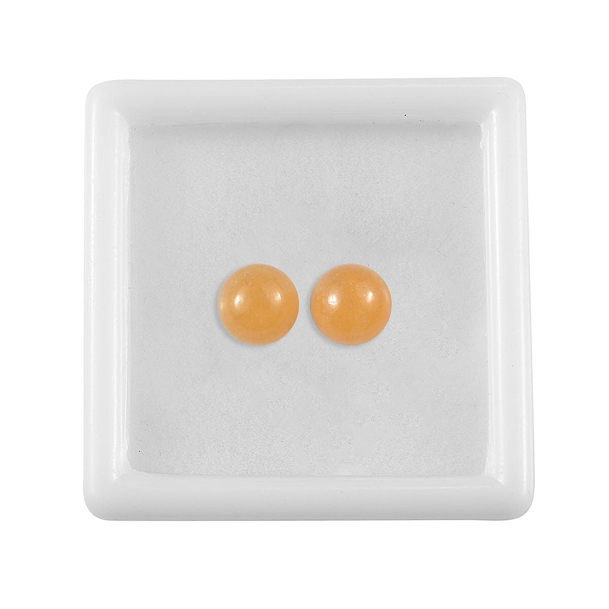 Yellow Aventurine Set of 2 (Rnd 8 mm) 4.92 ctw Loose Gemstone