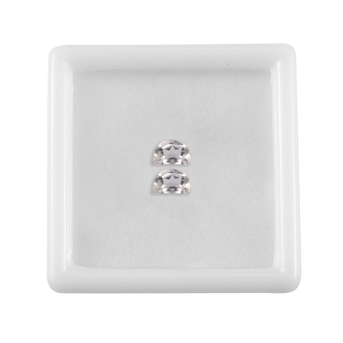 White Topaz Set of 2 (D Shape 6x4 mm) 0.84 ctw Loose Gemstone image number 3