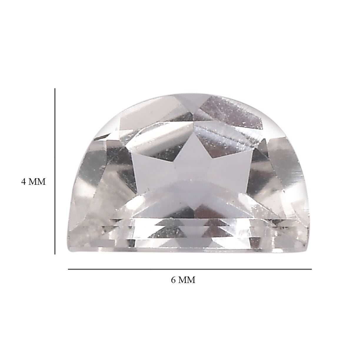 White Topaz Set of 2 (D Shape 6x4 mm) 0.84 ctw Loose Gemstone image number 4