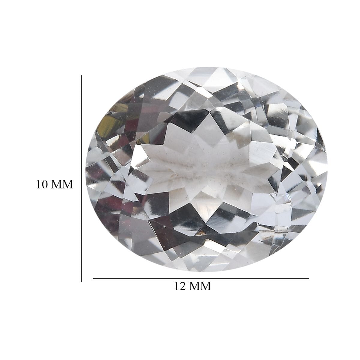White Topaz (Ovl 12x10 mm) 4.90 ctw Loose Gemstone image number 4