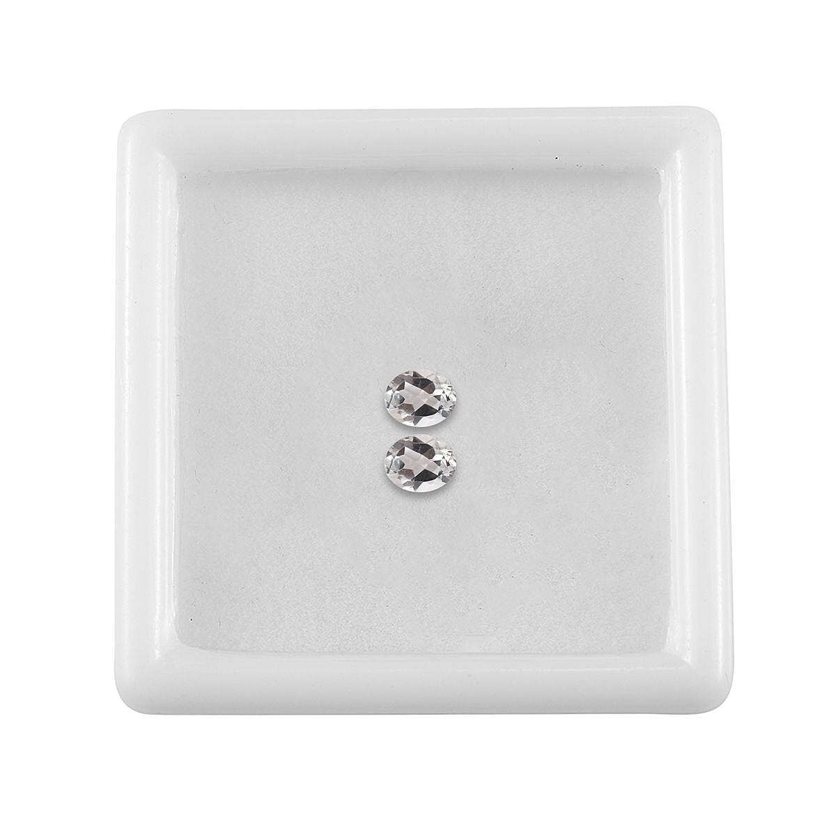 White Topaz Set of 2 (Ovl 5x4 mm) 0.85 ctw Loose Gemstone