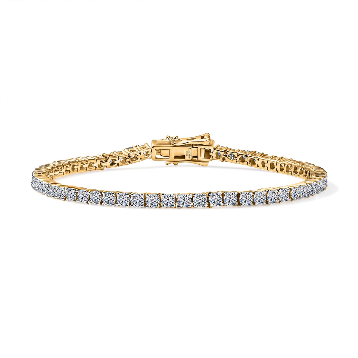 Luxuriant Lab Grown Diamond SI 3.75 ctw Bracelet in 18K Vermeil Yellow Gold Over Sterling Silver (6.50 In) image number 0