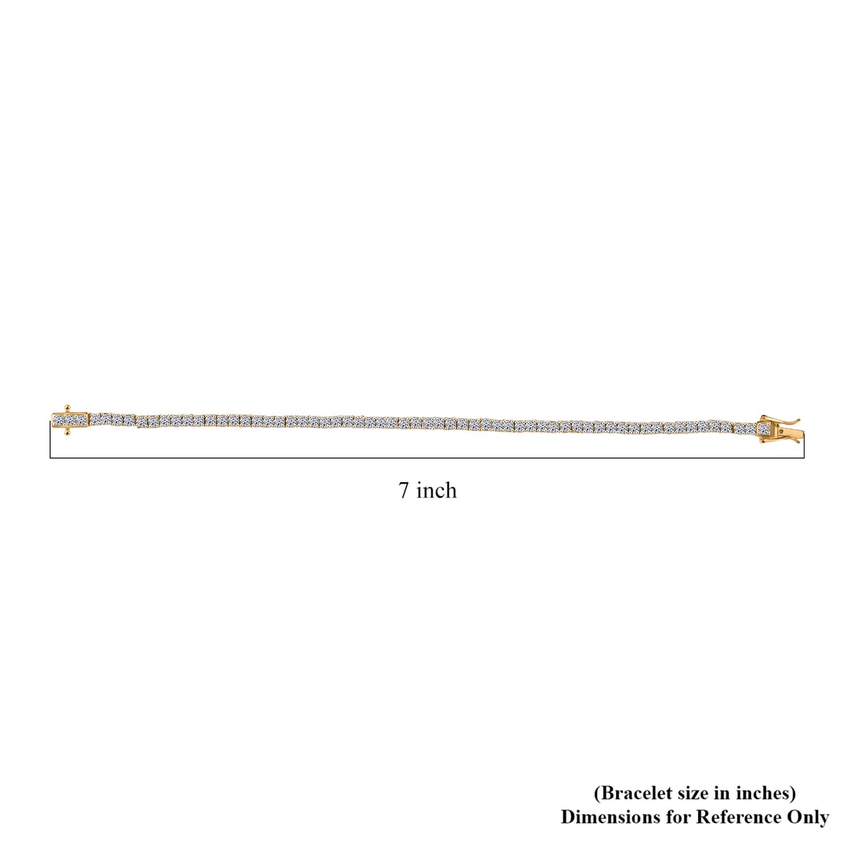 Luxuriant Lab Grown Diamond SI 3.75 ctw Bracelet in 18K Vermeil Yellow Gold Over Sterling Silver (6.50 In) image number 4