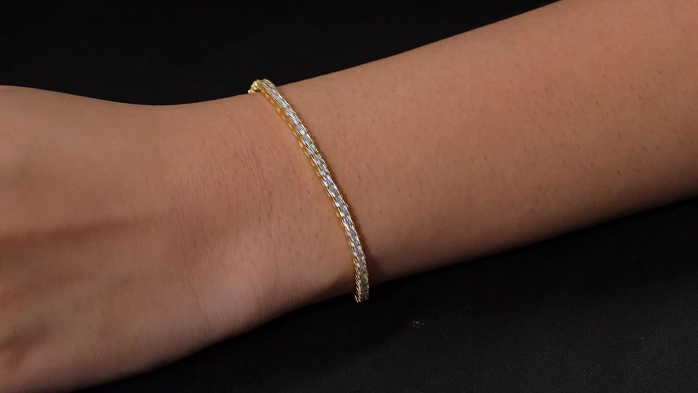 Luxuriant Lab Grown Diamond (SI) Bracelet in 18K Vermeil YG Over Sterling Silver (6.50 In) 3.75 ctw