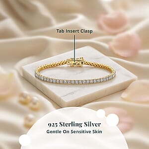 Luxuriant Lab Grown Diamond SI 4.30 cctw Tennis Bracelet in 18K Vermeil YG Over Sterling Silver (7.25 In)