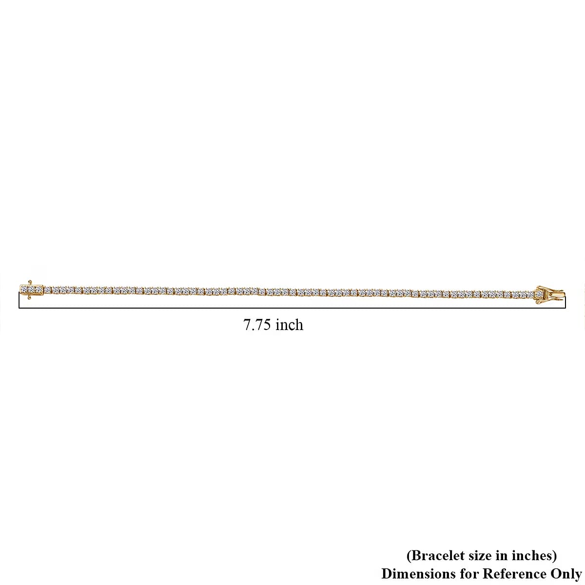 Luxuriant Lab Grown Diamond SI 4.30 cctw Tennis Bracelet in 18K Vermeil YG Over Sterling Silver (7.25 In) image number 6