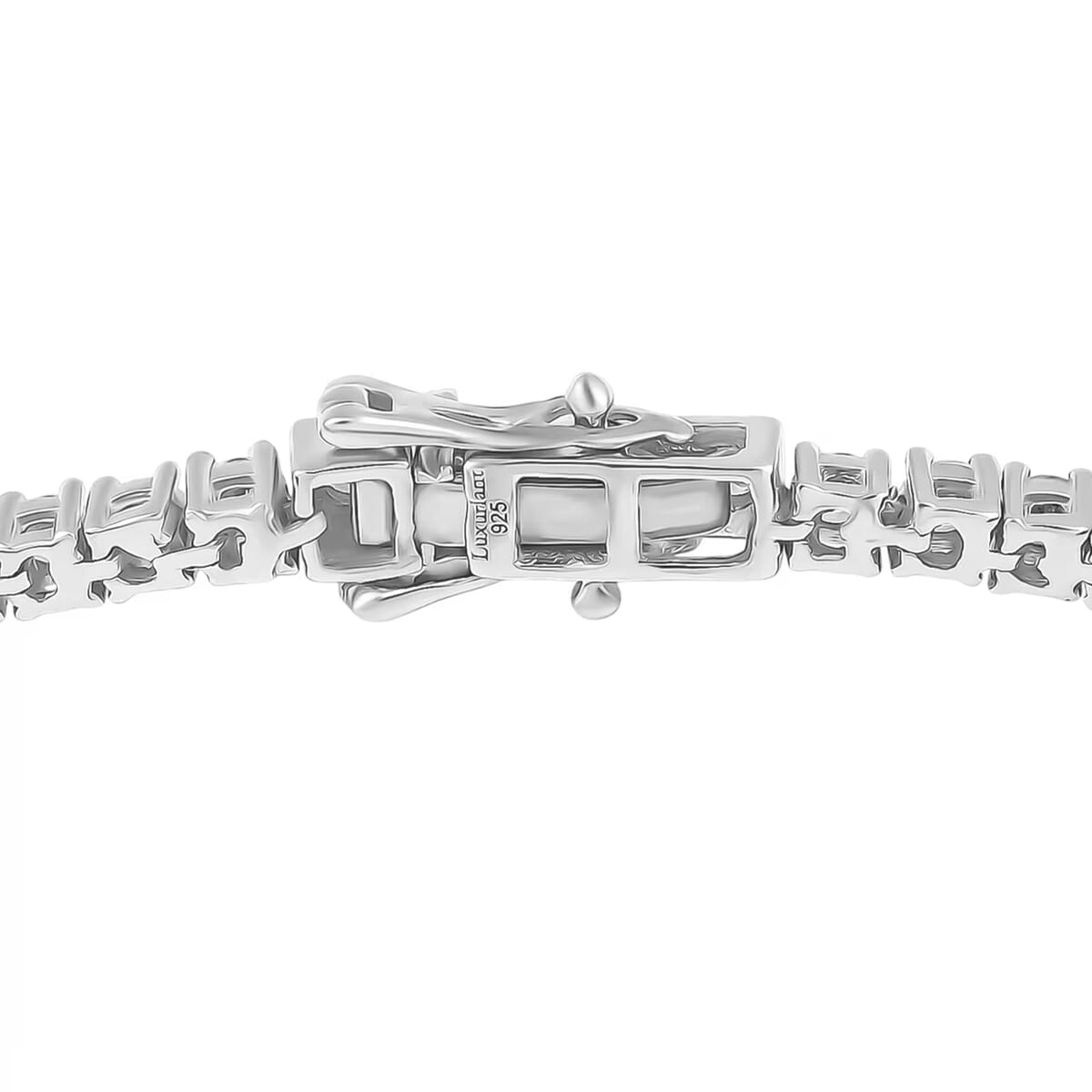 Luxuriant Lab Grown Diamond SI 4.30 ctw Bracelet in Rhodium Over Sterling Silve (7.25 In)  image number 7