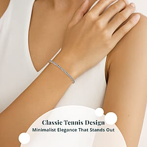 Luxuriant Lab Grown Diamond SI 4.70 ctw Tennis Bracelet in 18K Vermeil Yellow Gold Over Sterling Silver (8.00 In)