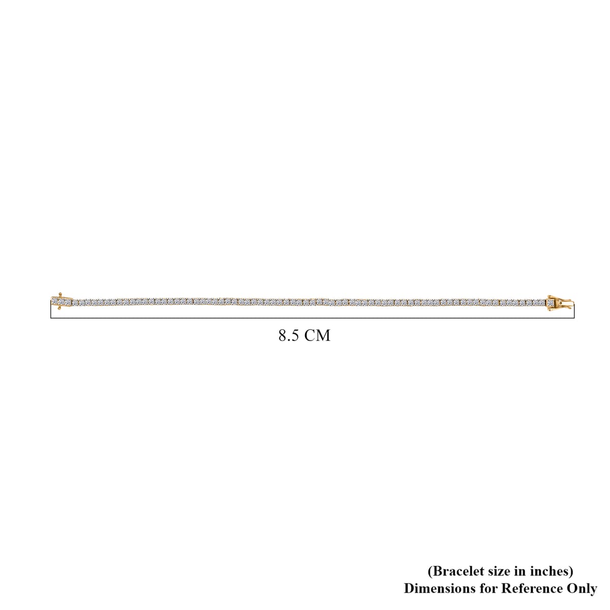 Luxuriant Lab Grown Diamond SI 4.70 ctw Bracelet in 18K Vermeil Yellow Gold Over Sterling Silver (8.00 In) image number 4