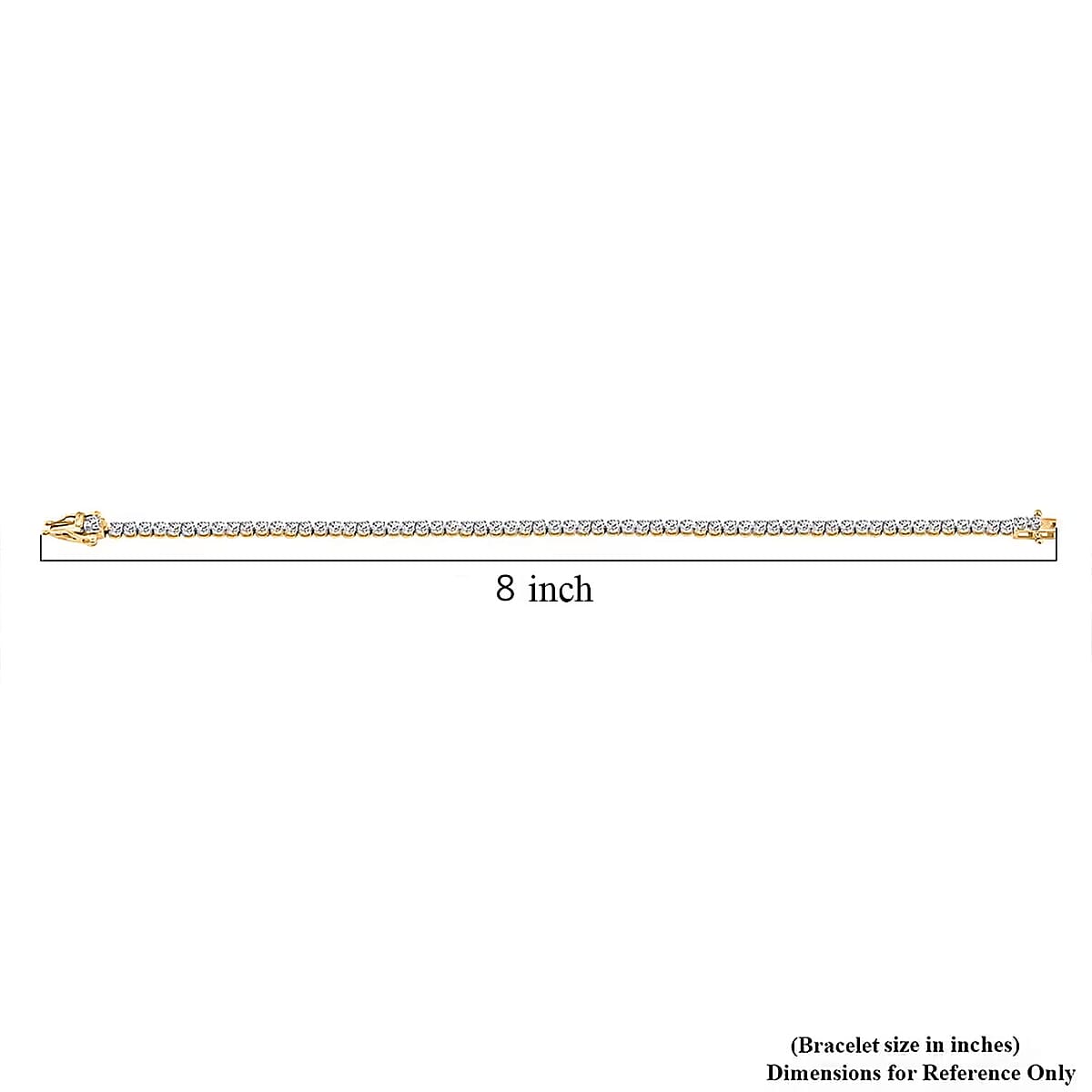 Luxuriant Lab Grown Diamond SI 4.70 ctw Tennis Bracelet in 18K Vermeil Yellow Gold Over Sterling Silver (8.00 In) image number 7