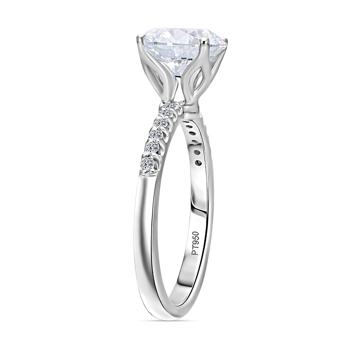 IGI Certified Luxuriant Lab Grown Diamond EF VS 3.00 ctw Ring in 950 Platinum (Size 8.0) 4.80 Grams
