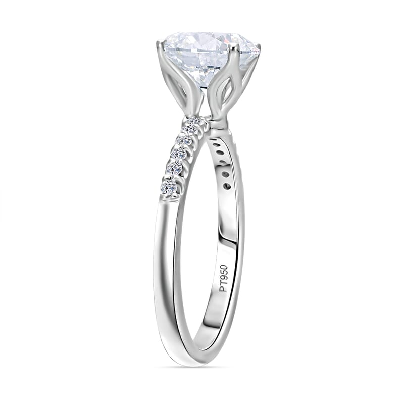 IGI Certified Luxuriant Lab Grown Diamond EF VS 3.00 ctw Ring in 950 Platinum (Size 8.0) 4.80 Grams