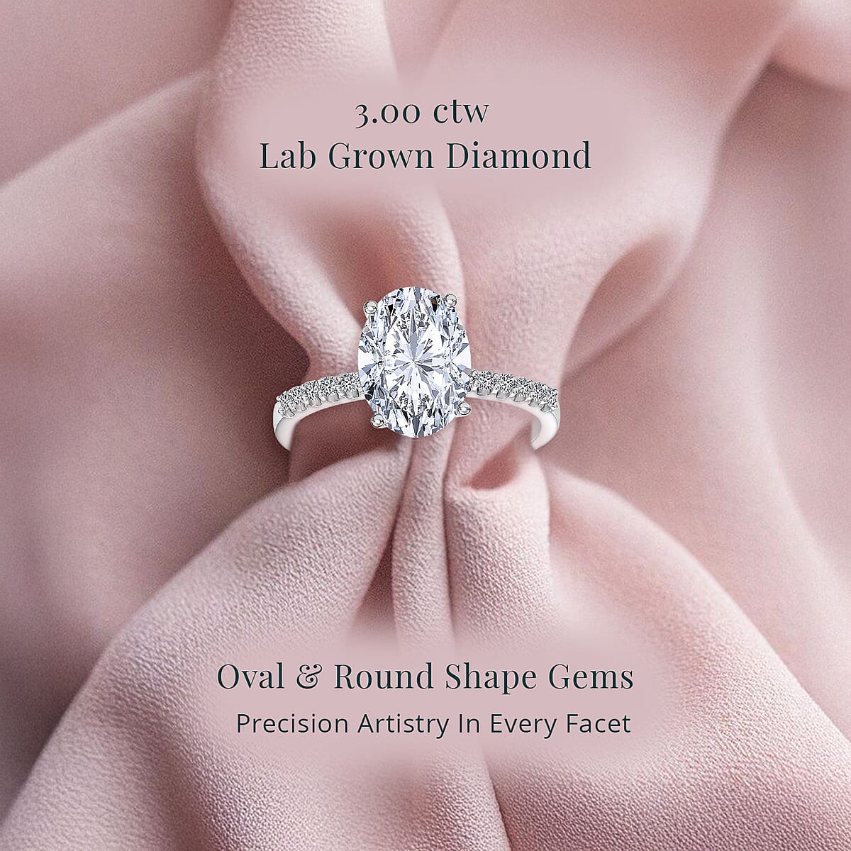 IGI Certified Luxuriant Lab Grown Diamond EF VS 3.00 ctw Ring in 950 Platinum (Size 5.0) image number 4