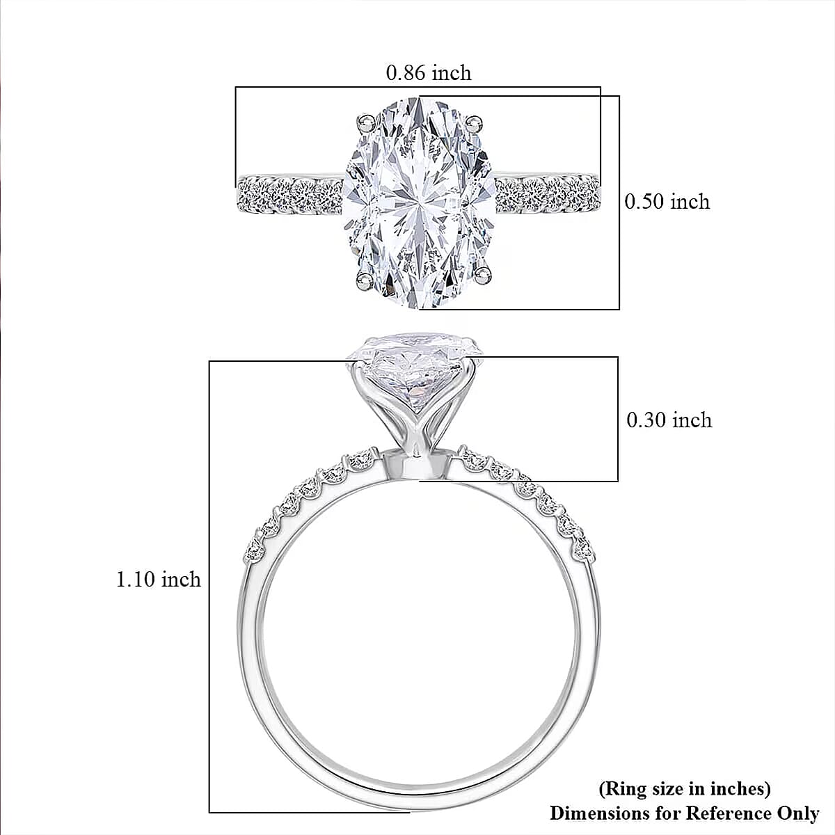 IGI Certified Luxuriant Lab Grown Diamond EF VS 3.00 ctw Ring in 950 Platinum (Size 5.0) image number 6