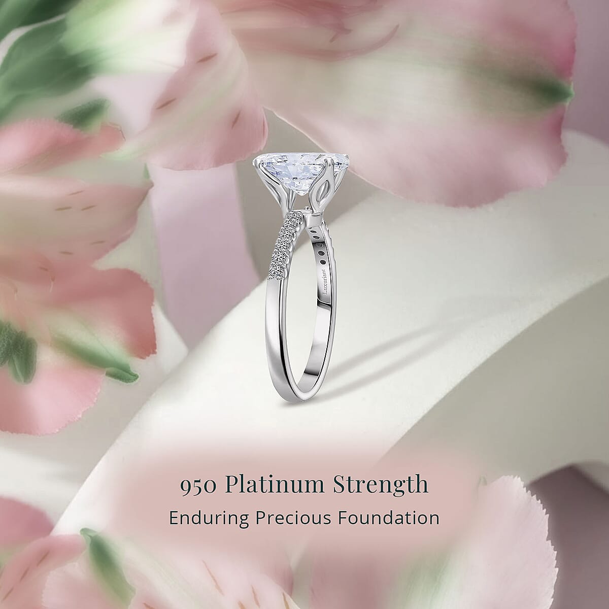 IGI Certified Luxuriant Lab Grown Diamond EF VS 3.00 ctw Ring in 950 Platinum (Size 7.0) image number 2