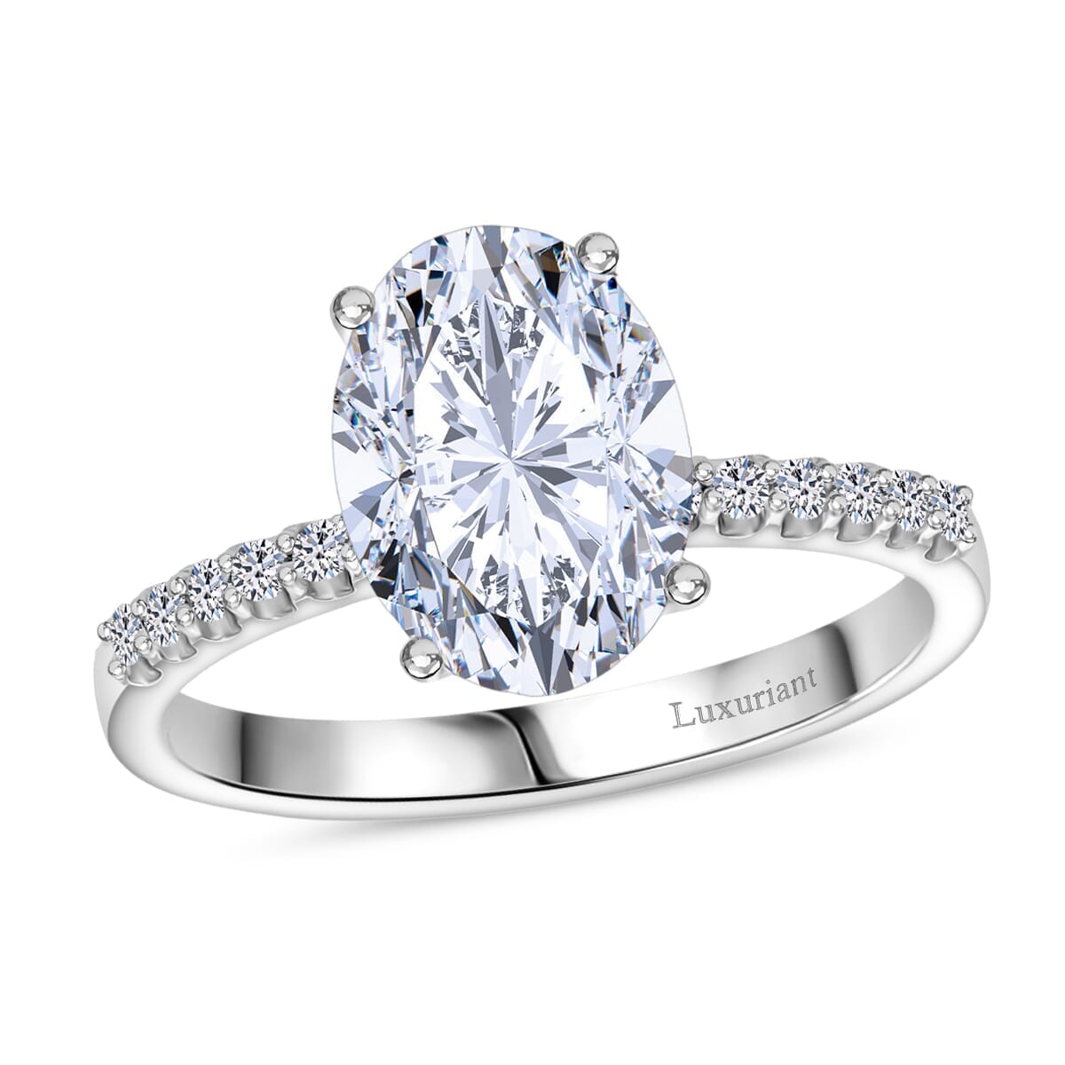 IGI Certified Luxuriant Lab Grown Diamond EF VS 3.00 ctw Ring in 950 Platinum (Size 8.0) image number 0
