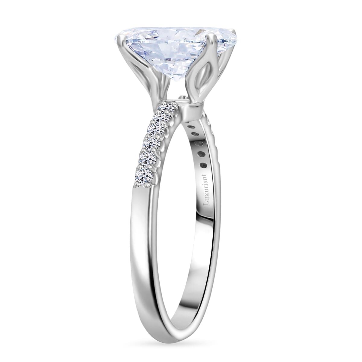 IGI Certified Luxuriant Lab Grown Diamond EF VS 3.00 ctw Ring in 950 Platinum (Size 8.0) image number 2