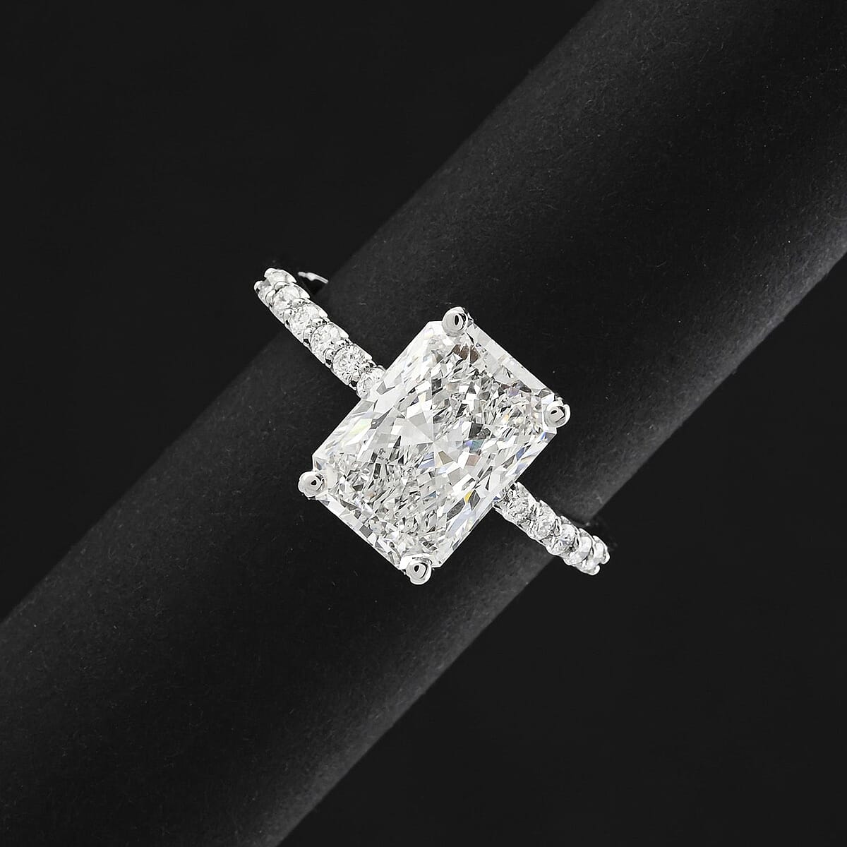 Radiant Cut Luxuriant Lab Grown Diamond G - VS 3.00 ctw Ring in 950 Platinum (Size 6.0) 5 Grams (Del. in 10-15 Days) image number 1