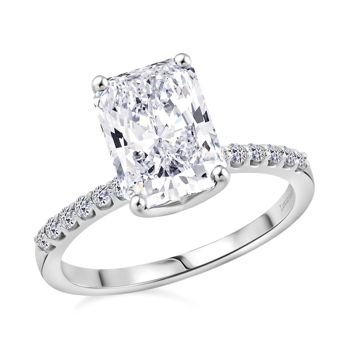 IGI Certified 950 Platinum Radiant Cut Luxuriant Lab Grown Diamond (EF-VS) Ring (Size 6.5) (5.15 g) (Del. in 10-15 Days) 3.00 ctw image number 0