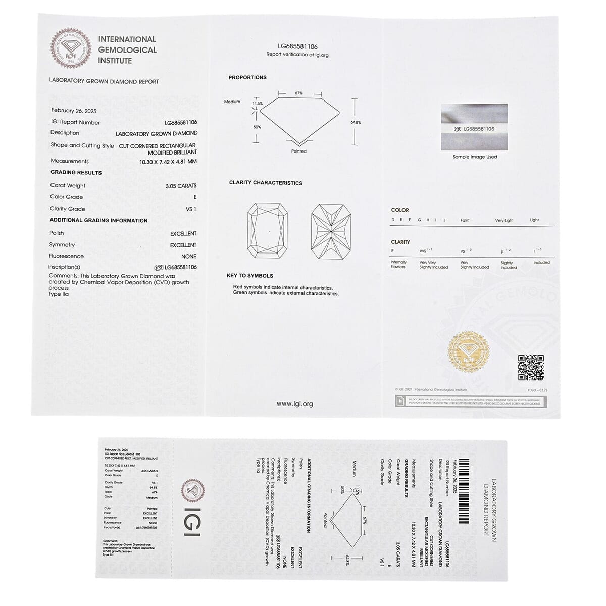 IGI Certified 950 Platinum Radiant Cut Luxuriant Lab Grown Diamond (EF-VS) Ring (Size 6.5) (5.15 g) (Del. in 10-15 Days) 3.00 ctw image number 5
