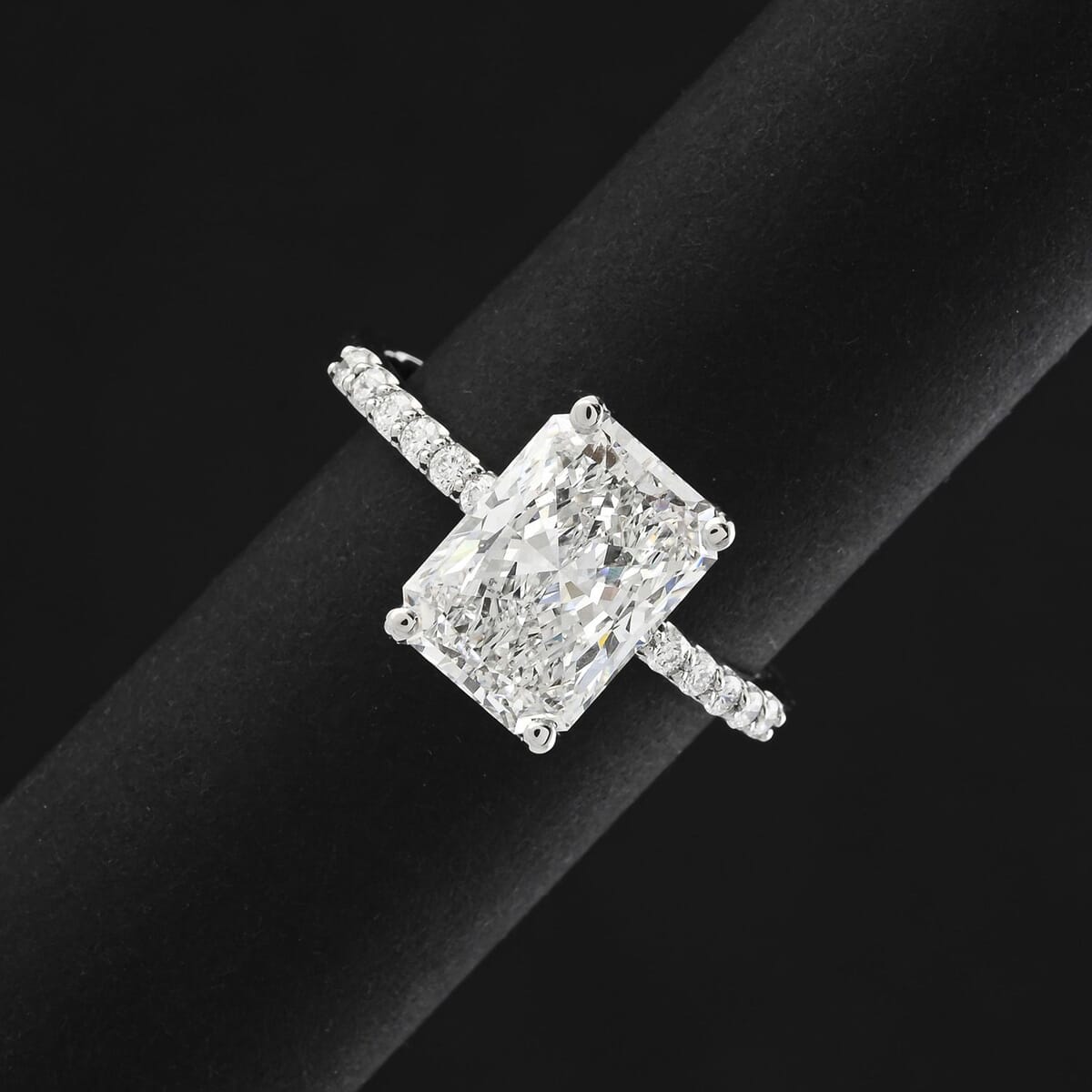 Radiant Cut Luxuriant Lab Grown Diamond G - VS 3.00 ctw Ring in 950 Platinum (Size 5.0) 5 Grams image number 1