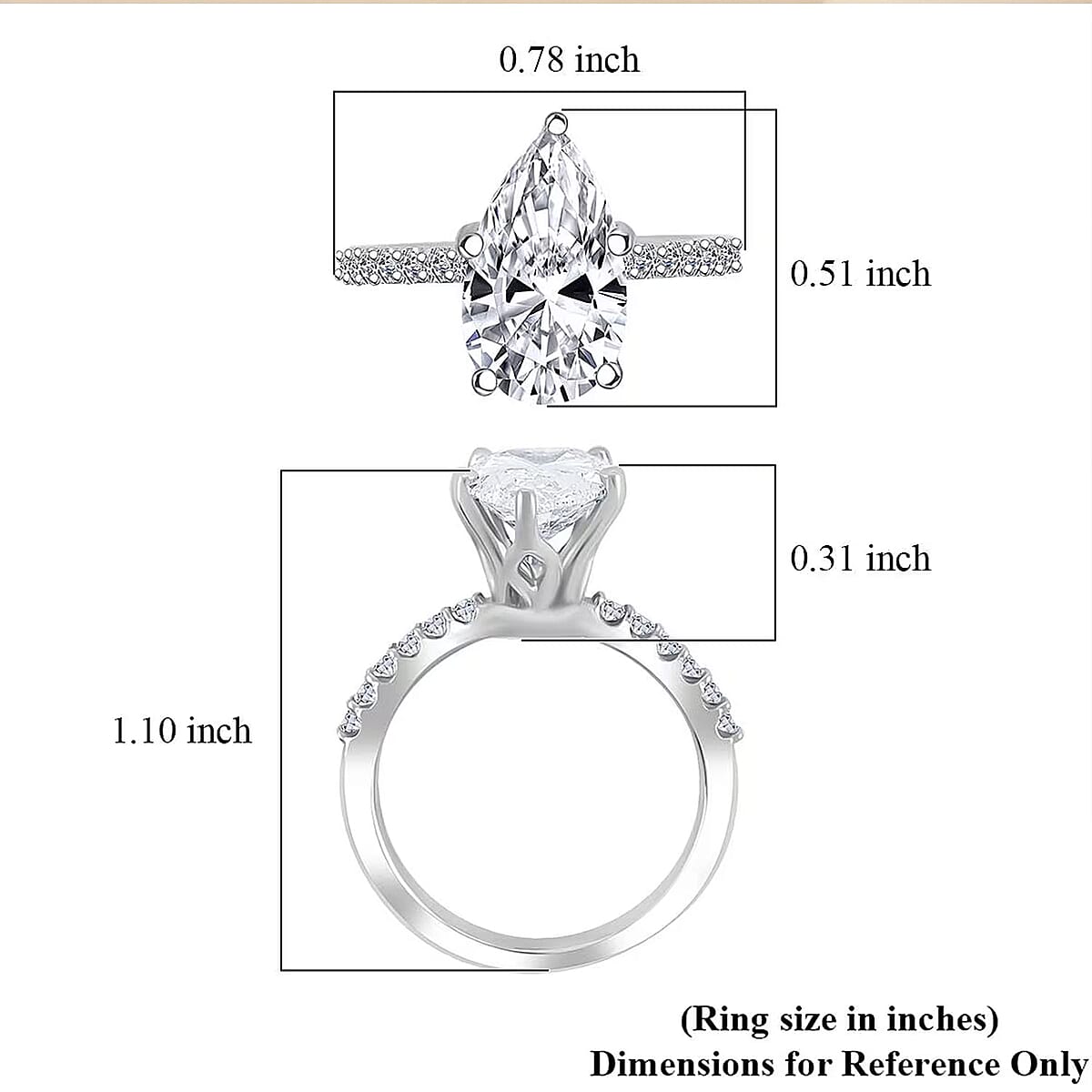 IGI Certified 950 Platinum Luxuriant Lab Grown Diamond (EF-VS) Ring (Size 11.5) (5.38 g) (Del. in 10-15 Days) 3.00 ctw image number 6
