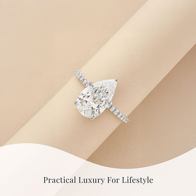 IGI Certified 950 Platinum Luxuriant Lab Grown Diamond (EF-VS) Ring (Size 7.5) (5.38 g) (Del. in 10-15 Days) 3.00 ctw