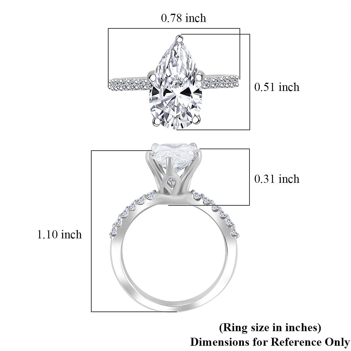 IGI Certified 950 Platinum Luxuriant Lab Grown Diamond (EF-VS) Ring (Size 9.5) (5.38 g) (Del. in 10-15 Days) 3.00 ctw image number 5