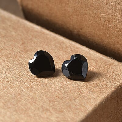 Set of 2 Thai Black Spinel (Hrt 5 mm) 0.94 ctw Loose Gemstone