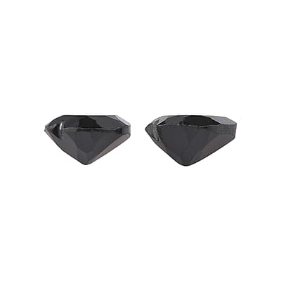 Set of 2 Thai Black Spinel (Hrt 5 mm) 0.94 ctw Loose Gemstone