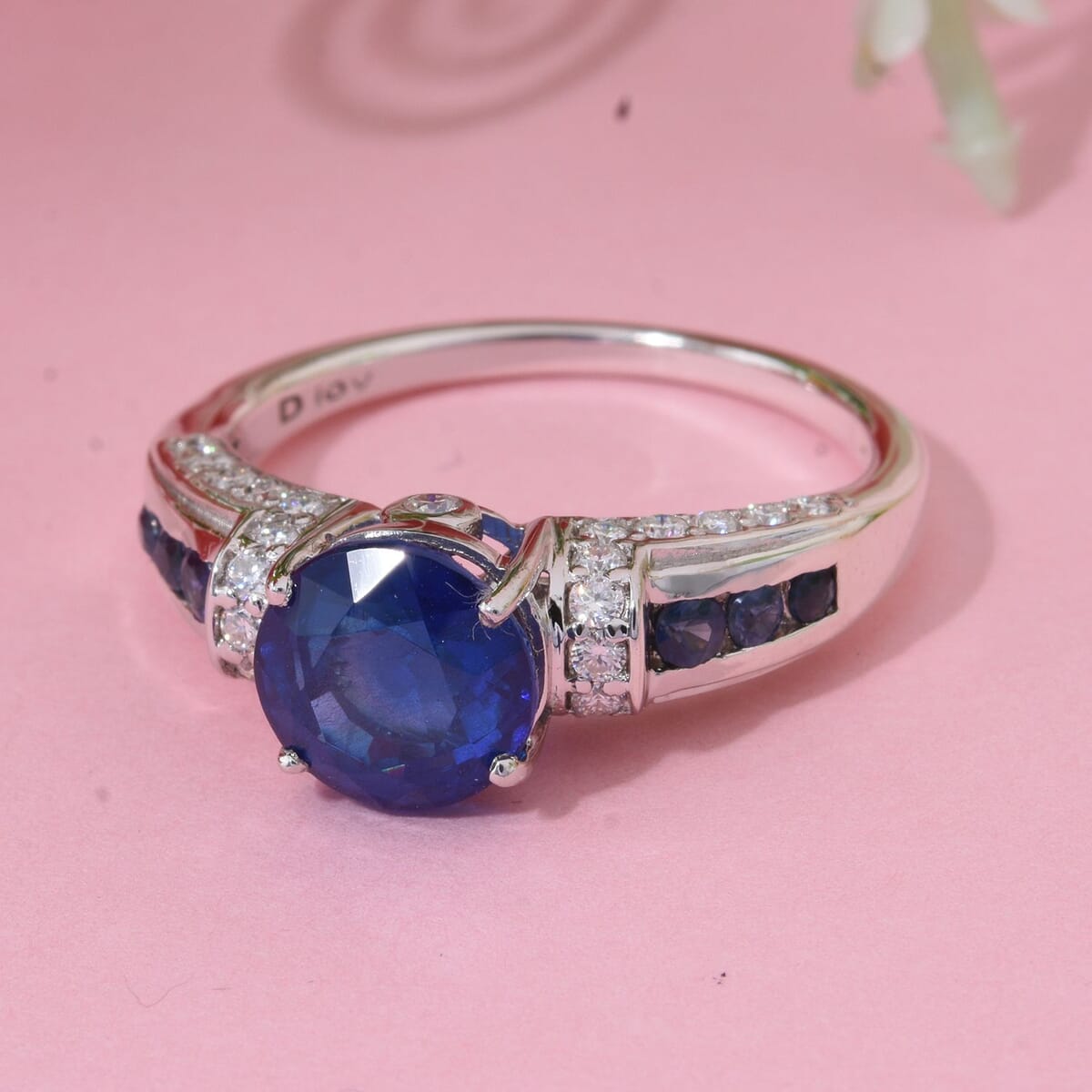 Tanzanian Blue Spinel (DF) and Multi Gemstone 3.00 ctw Twilight Majesty Ring in Rhodium Over Sterling Silver (Size 10.0) image number 1