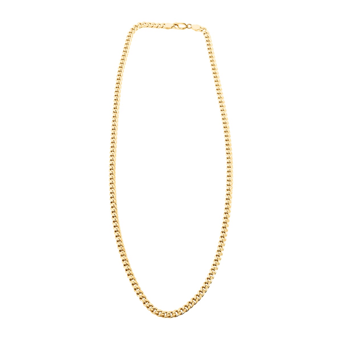 4mm Miami Cuban Chain Necklace in 10K Yellow Gold 10.3 Grams 20 Inches image number 3