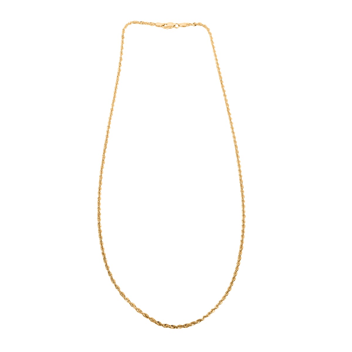 2.5mm Diamond-cut Rope Chain Necklace in 10K Yellow Gold 3.70 Grams 22 Inches image number 3