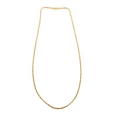 2.5mm Diamond-cut Rope Chain Necklace in 10K Yellow Gold 3.70 Grams 22 Inches
