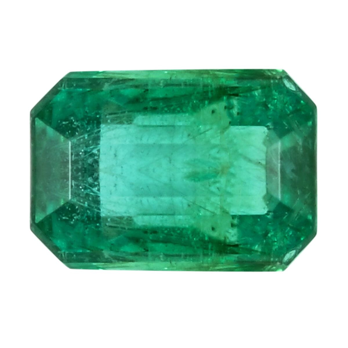 Asscher Cut AAAA Gemfields Emerald (Oct 7x5 mm) 1.00 ctw image number 0