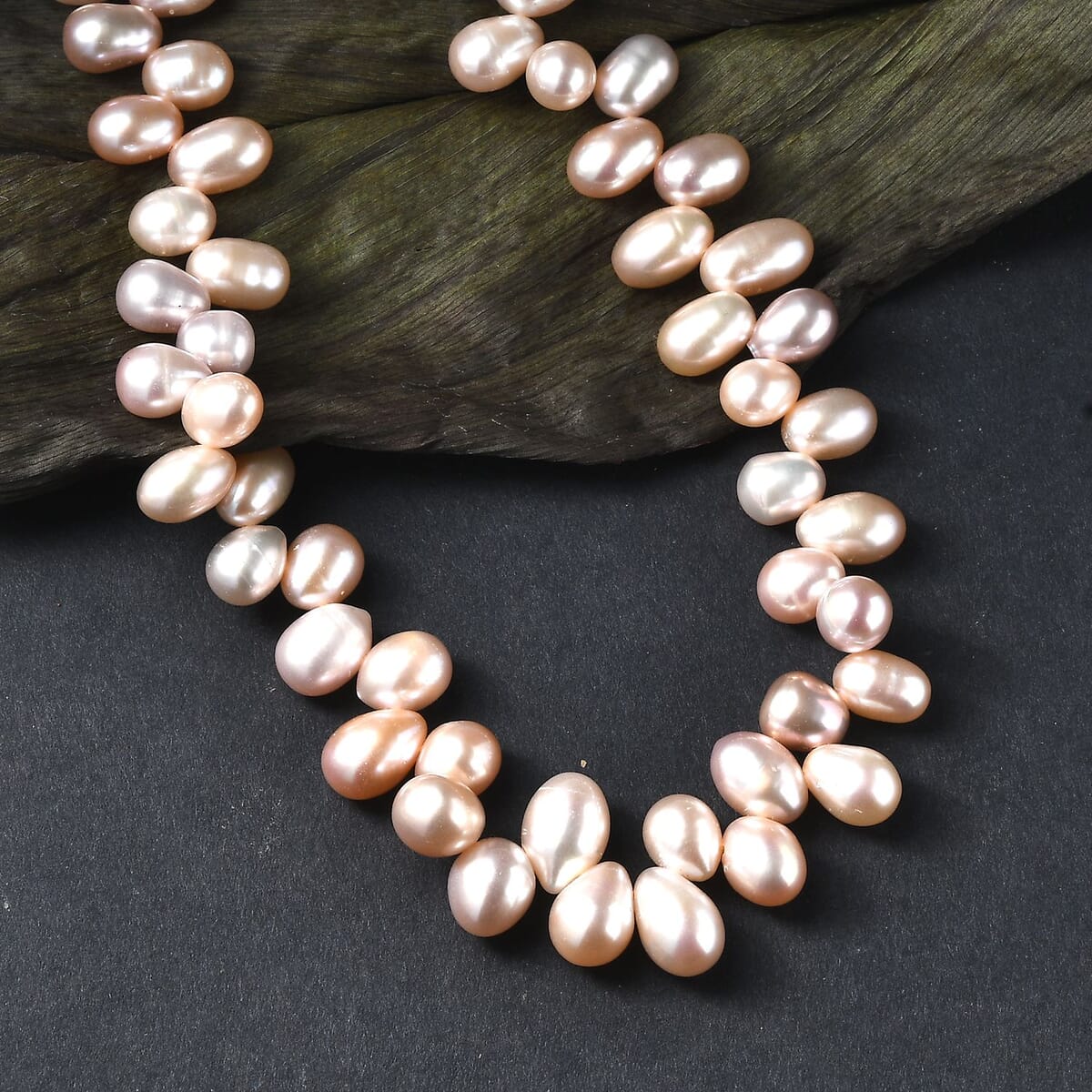 Lavender Pearl Necklace in 18K Vermeil Rose Gold Over Sterling Silver 18 Inches image number 1