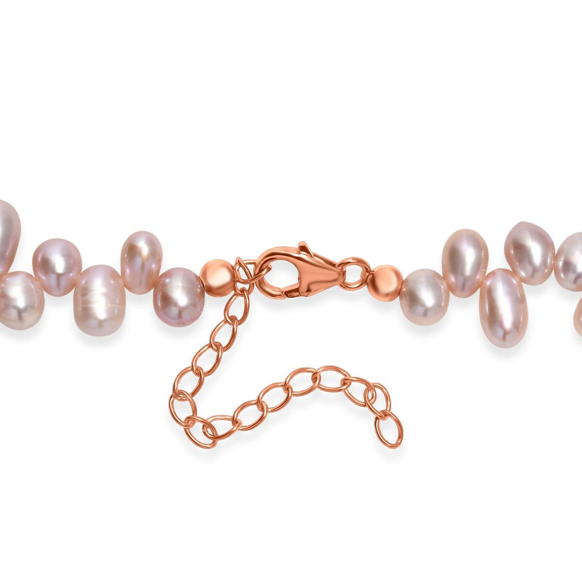 Lavender Pearl Necklace in 18K Vermeil Rose Gold Over Sterling Silver 18 Inches image number 4