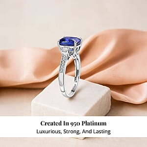 Rhapsody AAAA Tanzanite, Diamond Ring in 950 Platinum 4.61 ctw (Size 9.0)