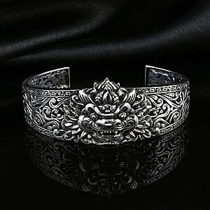 Doorbuster D'Joy Bali Legacy Sterling Silver Pixiu Cuff Bracelet (7.25 In) 32.35 Grams