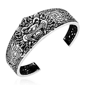 Doorbuster D'Joy Bali Legacy Sterling Silver Pixiu Cuff Bracelet (7.25 In) 32.35 Grams