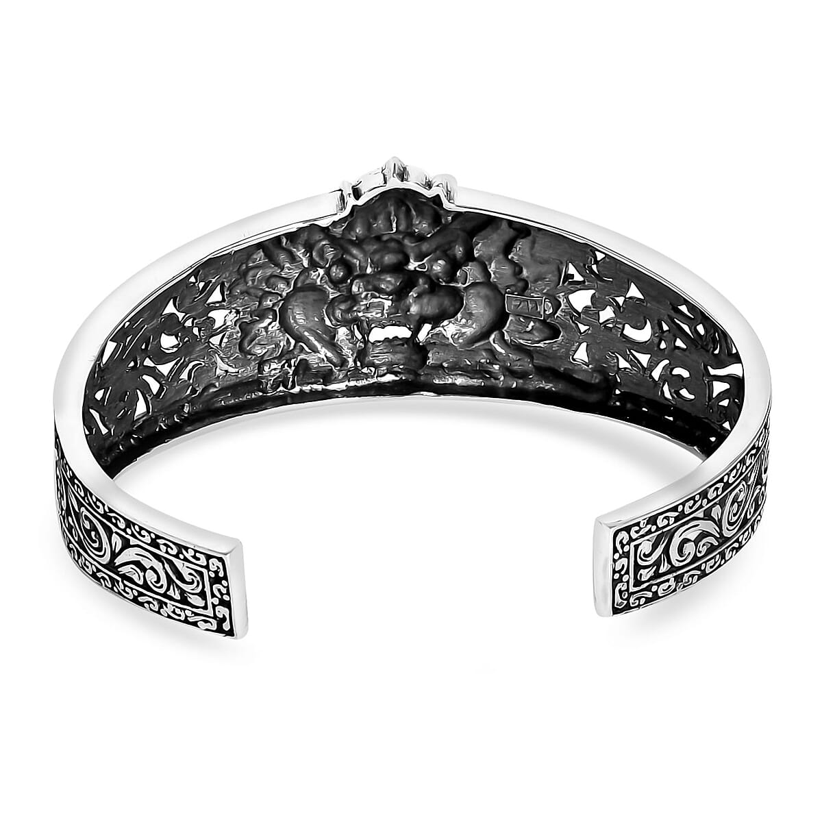 Doorbuster D'Joy Bali Legacy Sterling Silver Pixiu Cuff Bracelet (7.25 In) 32.35 Grams image number 5