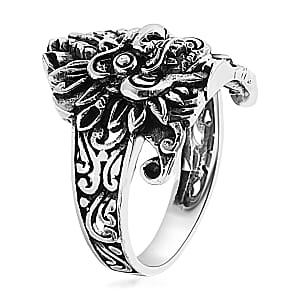 Doorbuster D'Joy Bali Legacy Sterling Silver Pixiu Ring (Size 10.0) 4.35 Grams
