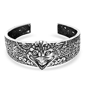  D'Joy Bali Legacy Sterling Silver Garuda Cuff Bracelet (7.25 In) 34.35 Grams