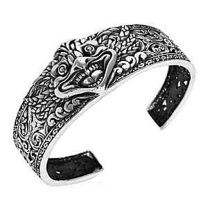  D'Joy Bali Legacy Sterling Silver Garuda Cuff Bracelet (7.25 In) 34.35 Grams