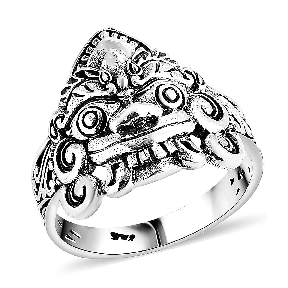 D'Joy Bali Legacy Sterling Silver Barong Ring (Size 10.0) 4.65 Grams image number 0