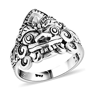 D'Joy Bali Legacy Sterling Silver Barong Ring (Size 9.0) 4.65 Grams