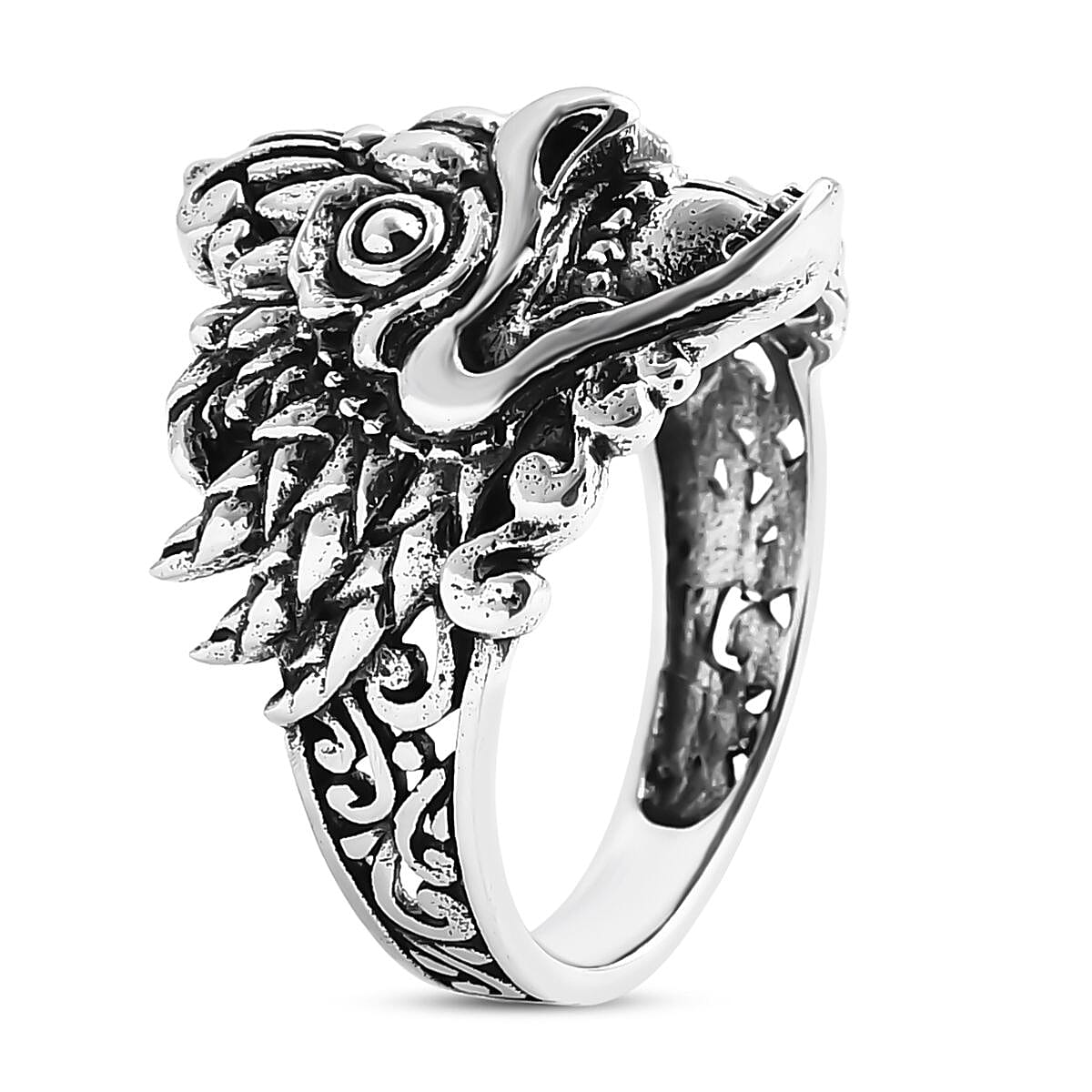 D'Joy Bali Legacy Sterling Silver Garuda Ring (Size 9.0) 5.50 Grams image number 3