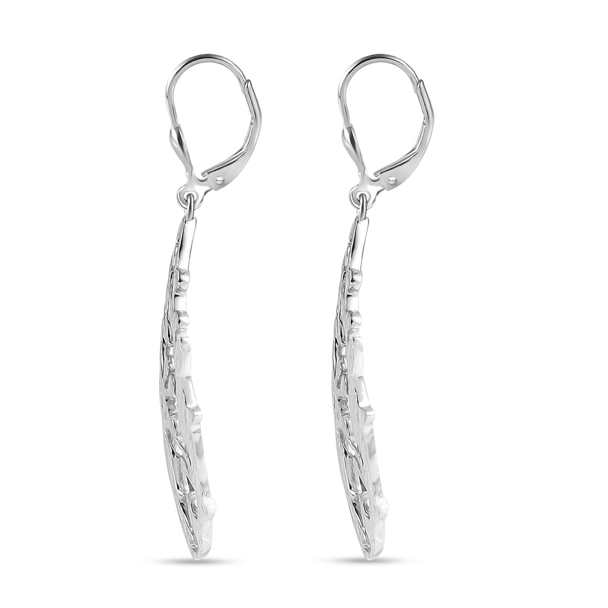D'Joy Passport to Turkey Leaves Earrings in Rhodium Over Sterling Silver 9.65 Grams image number 3