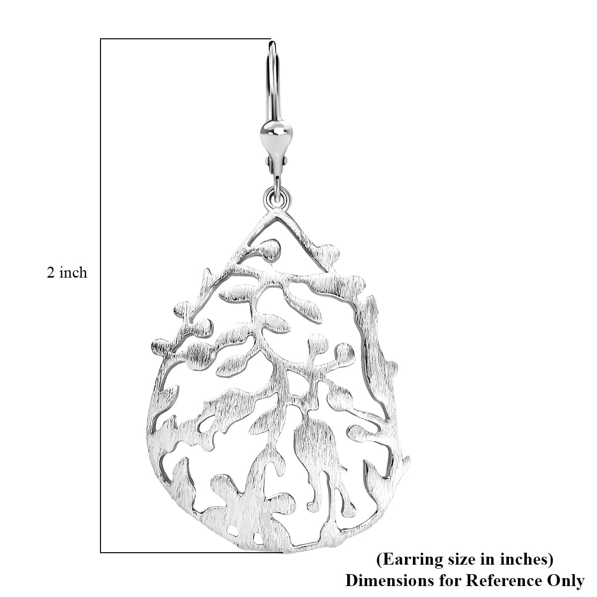 D'Joy Passport to Turkey Leaves Earrings in Rhodium Over Sterling Silver 9.65 Grams image number 5
