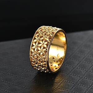 D'Joy Abstract Band Ring in 18K Vermeil Yellow Gold Over Sterling Silver (Size 10.0) 6.25 Grams